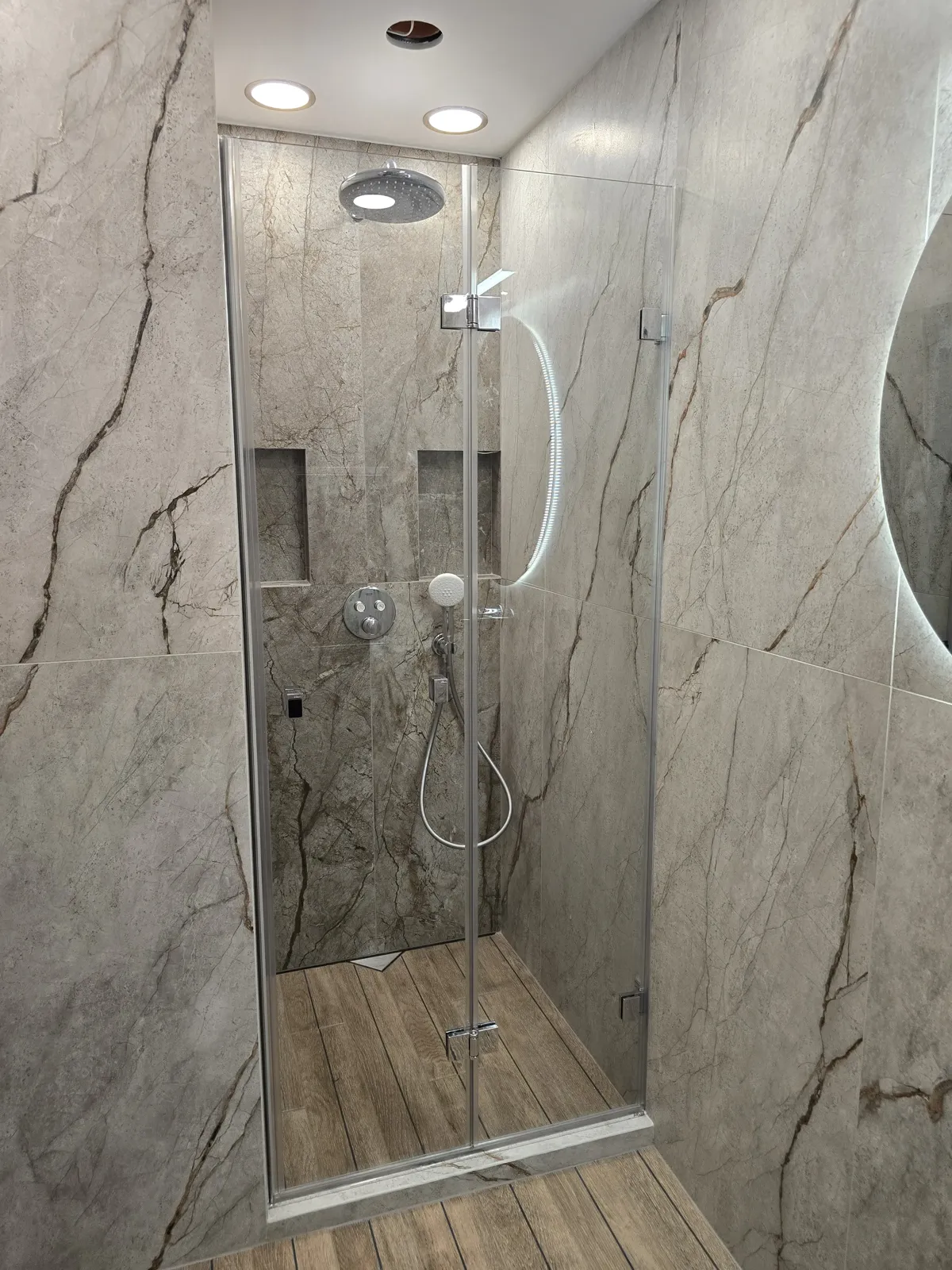 Душ кабина хармоника с обков хром и LuxClear (антиваровито) стъкло